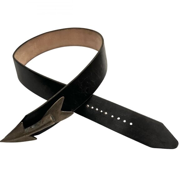vtg Arrow buckle leather belt sz S main image 4